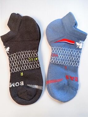 Bombas Ankle Socks Medium Performance Cushioned Running Athletic- NEW- 2 Pair